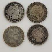 Lot Of 10 - Barber Dimes (1908-1912) See Description