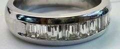 Platinum Emerald Cut Diamond Ring