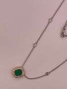 CERTIFIED COLOMBIAN EMERALD AND DIAMOND NECKLACE