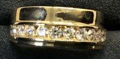 MEN’S 14K YELLOW GOLD NATURAL DIAMOND WEDDING BAND