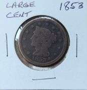 1853 US Large Cent Braided Hair, Circulated