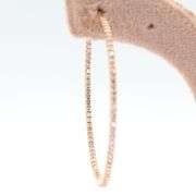 18k Rose Gold Natural Diamond Hoop Earrings
