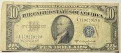 $10 1953B Silver Certificate