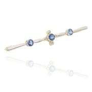 14k (585) Yellow and White Gold Natural Sapphire and Diamond Pendant