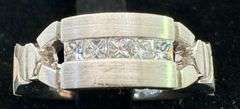 14K White Gold Princess Cut Diamond Ring