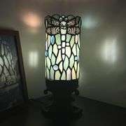 Small Stained Glass Dragonfly Table Lamp