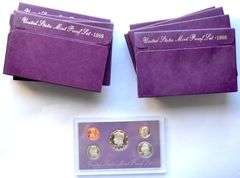 1984-1988 1990-1993 Red Envelope Proof Sets