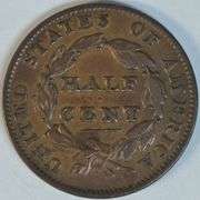 Colorful 1835 Classic Head Half Cent in XF/AU
