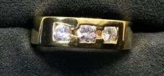 MEN’S 14K YELLOW GOLD NATURAL DIAMOND WEDDING BAND