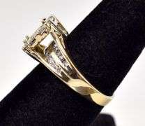 Unique 14K Yellow Gold Diamond Ring
