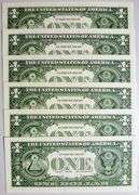 (6) Superb Crisp 2021 $1 Star Notes Boston Consecutive Low Print Run!