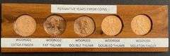 5 Very High Grade Lincoln Formative Years  Error Cents