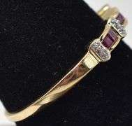 Darling Ruby and Diamond Ring in 14K Yellow Gold