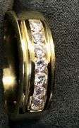 MEN’S 14K YELLOW GOLD NATURAL DIAMOND WEDDING BAND