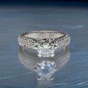 Sparkling 2.55 Ct Ice White Lab Simulated Diamond Ring