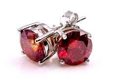 Hot Cherry Red 4 Ctw Fire Moissanite Earrings