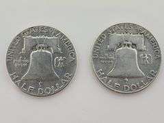 1954 P&D Silver Franklin Half Dollars