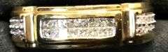 MEN’S 14K YELLOW GOLD NATURAL DIAMOND WEDDING BAND