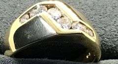 MEN’S 14K YELLOW GOLD NATURAL DIAMOND WEDDING BAND