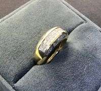 MEN’S 14K YELLOW GOLD NATURAL DIAMOND WEDDING BAND