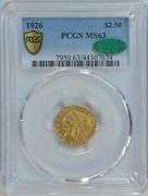 Premium Quality 1926 $2.50 Indian Gold Piece. PCGS MS63 CAC