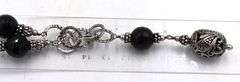 925 Sterling silver black onyx lariat necklace