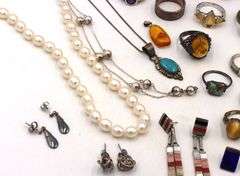 Big group lot of vintage 925 sterling silver jewelry