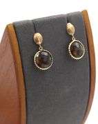 14kt Yellow gold Smoky Quartz Dangle Earrings