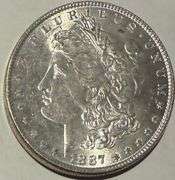 1887 BU Raw Frosty White Morgan Dollar