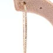 18k Rose Gold Natural Diamond Hoop Earrings
