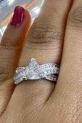 14K White Gold Trillion Cut Diamond Ring