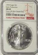 2016 Silver Eagle Early Production NGC MS 69