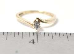 Angelic 10K Yellow Gold Solitaire Diamond Ring
