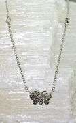 Sweet 14K White Gold Diamond Station Necklace