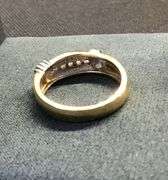 MEN’S 14K YELLOW AND WHITE GOLD NATURAL DIAMOND WEDDING BAND