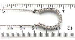 14kt White gold 0.75ctw diamond horse shoe pendant on chain