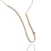 18k Pink Gold Natural Diamond Fancy Necklace