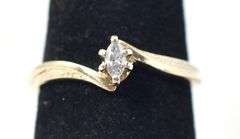 Angelic 10K Yellow Gold Solitaire Diamond Ring