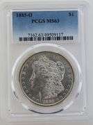 1885 O Morgan Silver Dollar, PCGS MS63