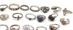 Group lot of Vintage 925 sterling silver rings
