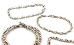 Group lot of 7 Vintage 925 sterling silver bracelets