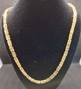 14K YELLOW GOLD BYZANTINE LINK CHAIN