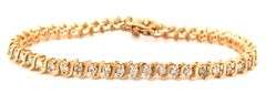 14kt Yellow gold 1.95ctw diamond S tennis bracelet