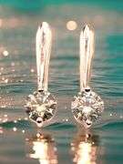 Sparkling 2 Ct White Simulated Diamond Earrings Earrings