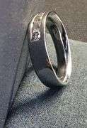 MEN’S 14K WHITE GOLD NATURAL DIAMOND WEDDING BAND