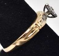 Amazing Diamond Engagement Ring in 10K Yellow Gold