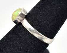 Opal Gemstone Ring in Sterling Silver
