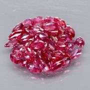 Collectors 4.93ct violet red Ruby set -Untreated!!!