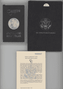 Choice BU 1884-CC Morgan Silver Dollar in GSA pack, box with cert