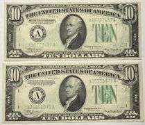 2 1934 A $10 Fed Reserve Notes